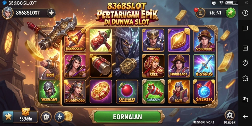 Tampilan gameplay mendebarkan dari 8368SLOT dalam pertarungan epic.