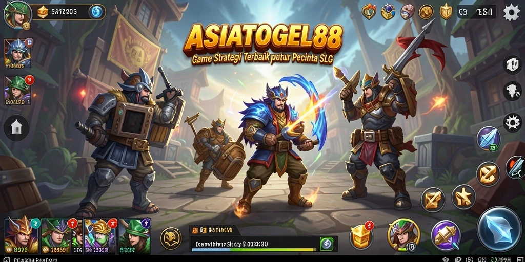 Tampilan gameplay SLG yang mendebarkan di ASIATOGEL88.