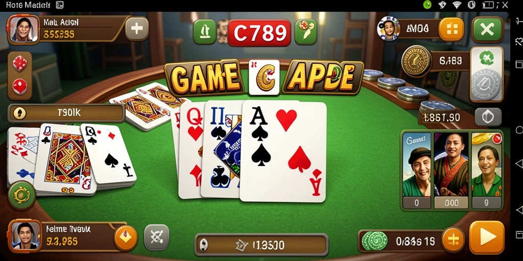 Tampilan screenshot C789 menampilkan gameplay seru permainan Gaple.