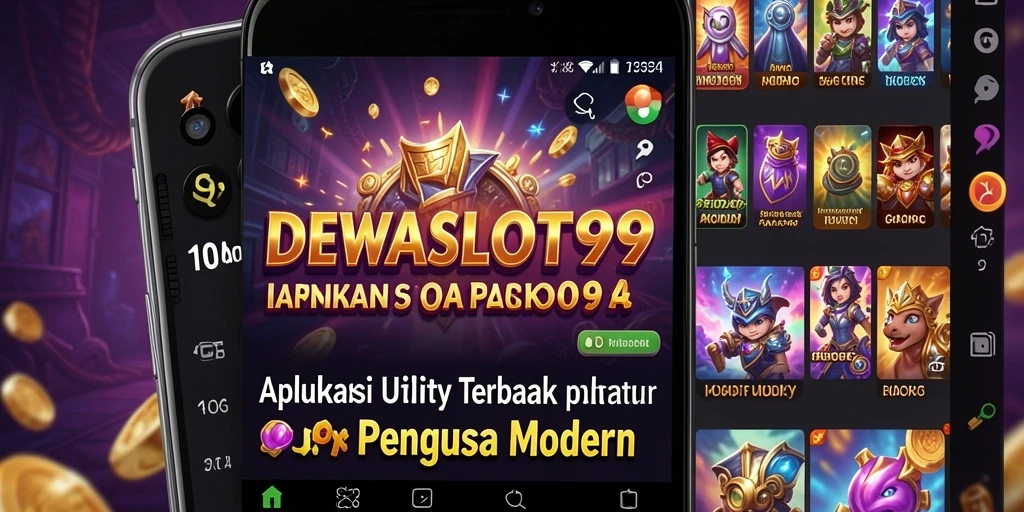 Screenshot utama DEWASLOT99 menampilkan antarmuka aplikasi Utility yang simpel dan efektif.