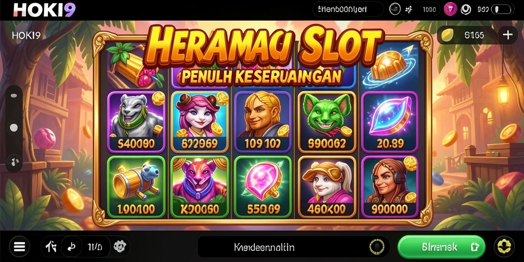 Screenshot gameplay HOKI9 menampilkan keseruan dan grafis menawan dari permainan Slot.
