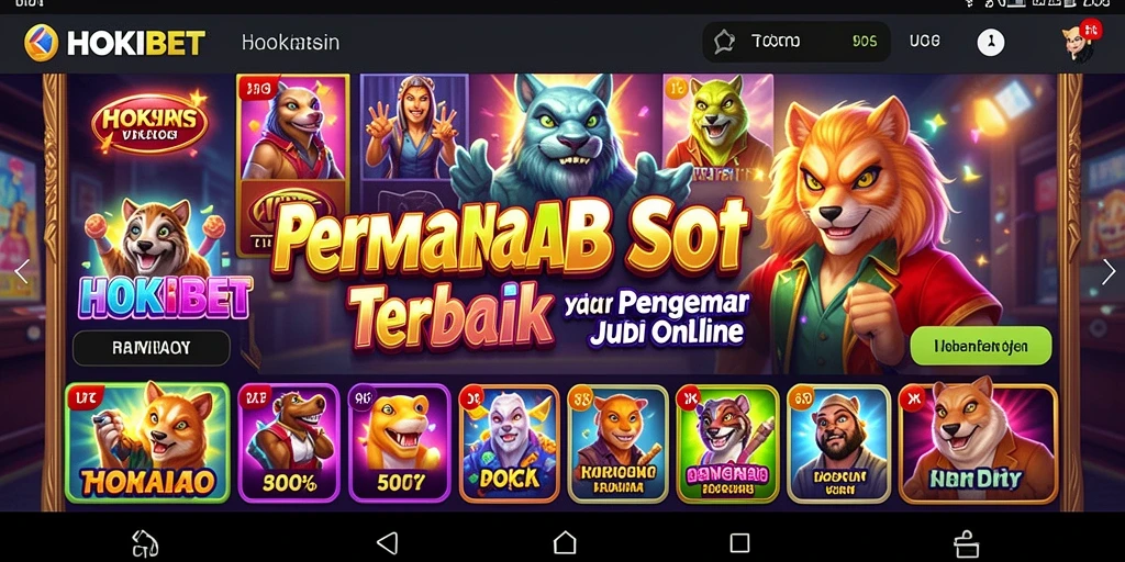 Screenshot HOKIBET menampilkan gameplay Slot yang menarik dan interaktif.