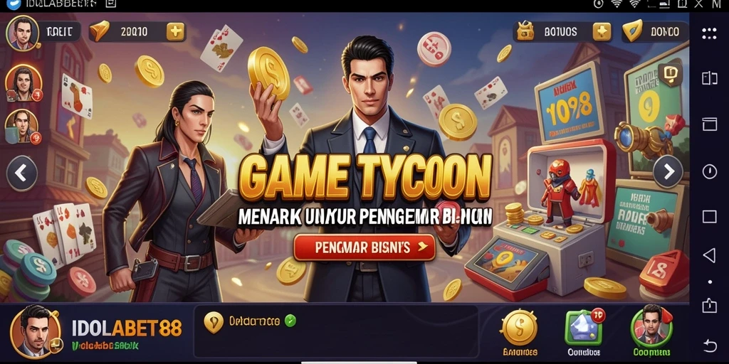 Tampilan gameplay <strong>IDOLABET88</strong> yang seru dan kompetitif dalam membangun bisnis.
