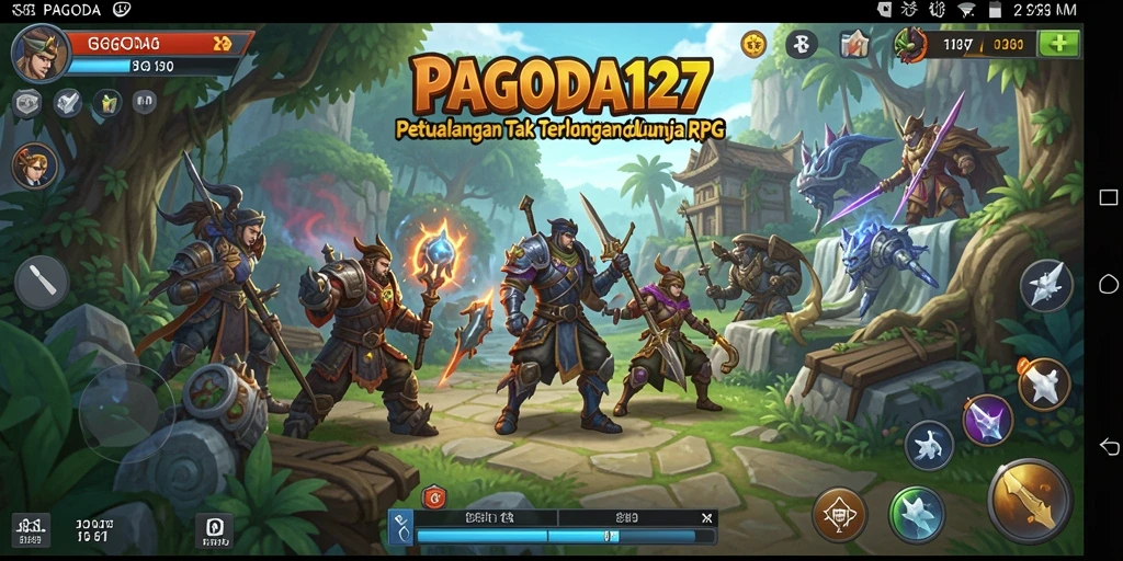Tampilan gameplay RPG yang menarik dalam PAGODA127.