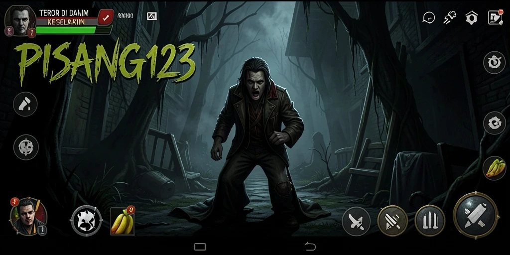 Tangkapan layar gameplay PISANG123 di saat ketegangan tinggi.
