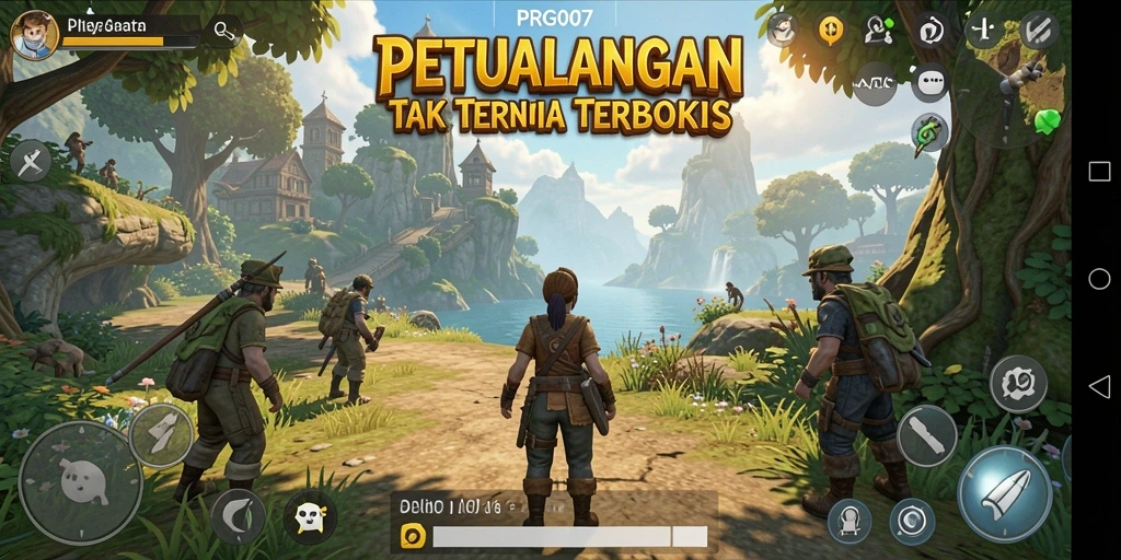 Tampilan gameplay menarik dari PRG007 dengan eksplorasi dunia terbuka.