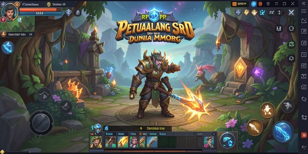 Screenshot gameplay RPRPRP menunjukkan aksi seru di dunia petualangan MMORPG.