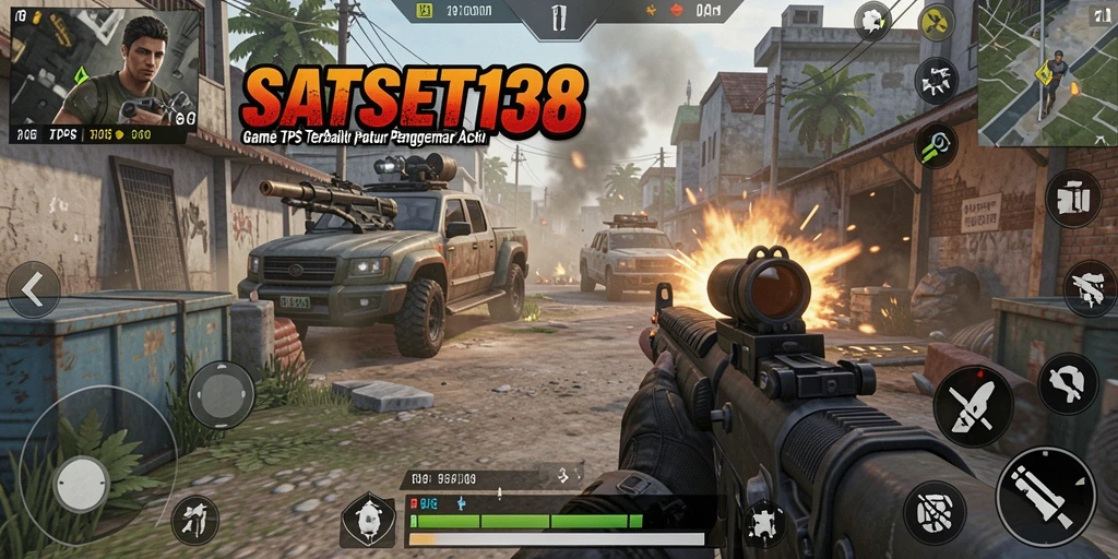 Screenshot gameplay SATSET138, menunjukkan aksi pertempuran yang mendebarkan.