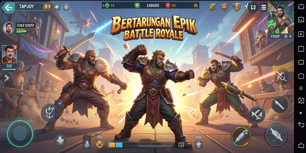 TAPJOY: Gameplay Battle Royale yang mendebarkan dan penuh aksi.