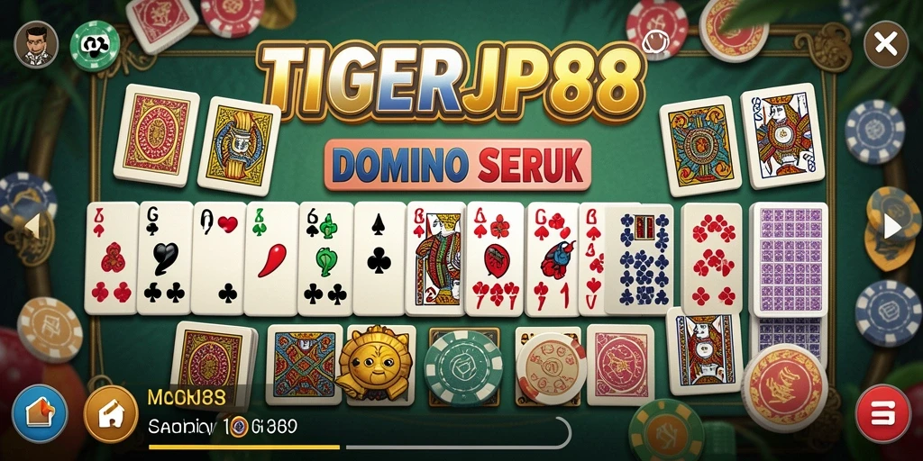 Gameplay seru dan menarik di TIGERJP88 yang menunjukkan aksi Domino.